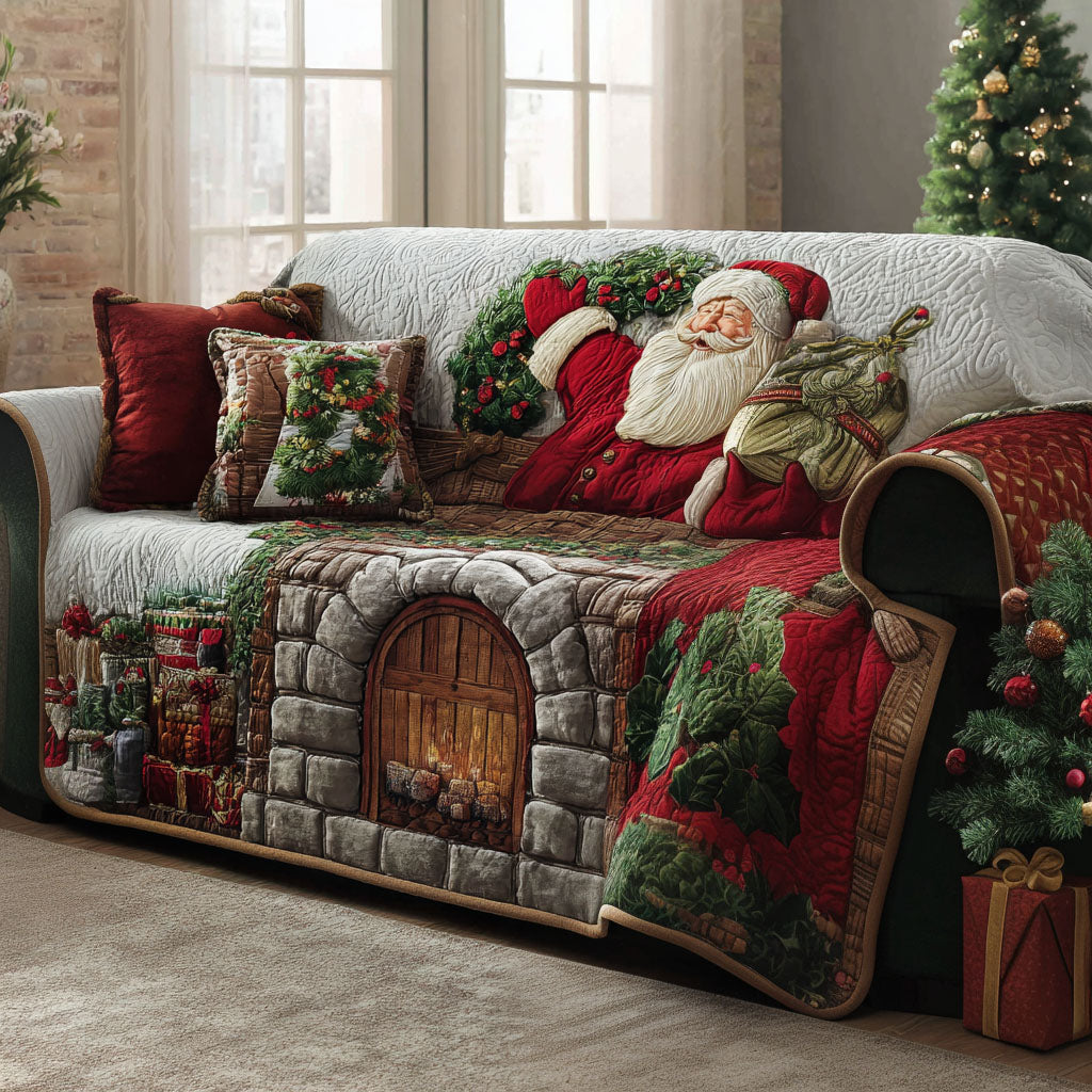 Cozy Chimney Quilted Sofa Cover NCU0PT10715