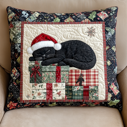 Cozy Christmas Cats Quilted Pillow Case NCU0TL1661