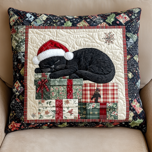 Cozy Christmas Cats Quilted Pillow Case NCU0TL1661