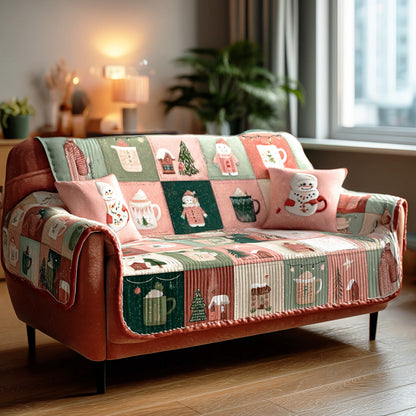Cozy Christmas Cheer Quilted Sofa Cover NCU0TD1445
