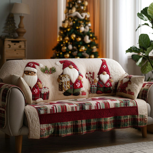 Cozy Christmas Companions Quilted Sofa Cover NCU0PT10467