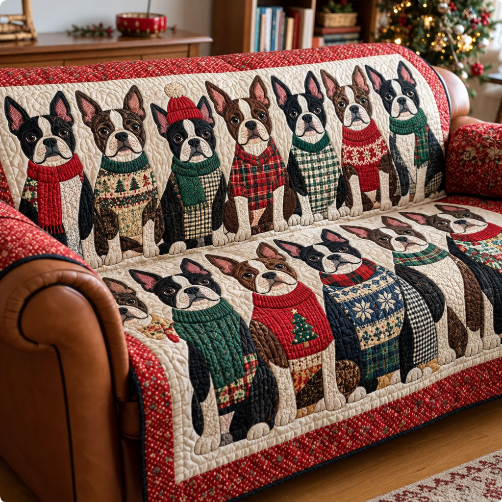 Cozy Christmas Cuddle Quilted Sofa Cover NCU0PT12110