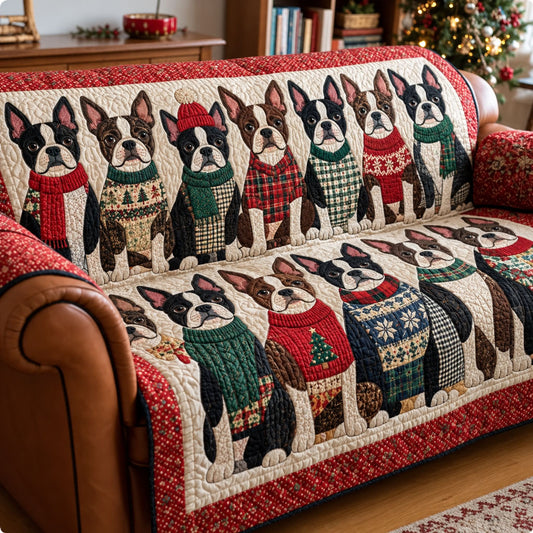 Cozy Christmas Cuddle Quilted Sofa Cover NCU0PT12110