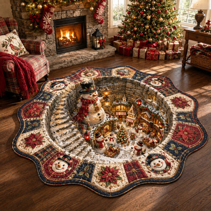 Cozy Christmas Custom Shape Area Rug NCU0TD3152