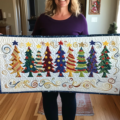 Cozy Christmas Grove Quilted Table Runner NCU0PT1383