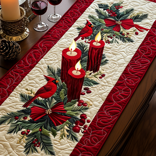 Cozy Christmas Quilted Table Runner NCU0DV1901