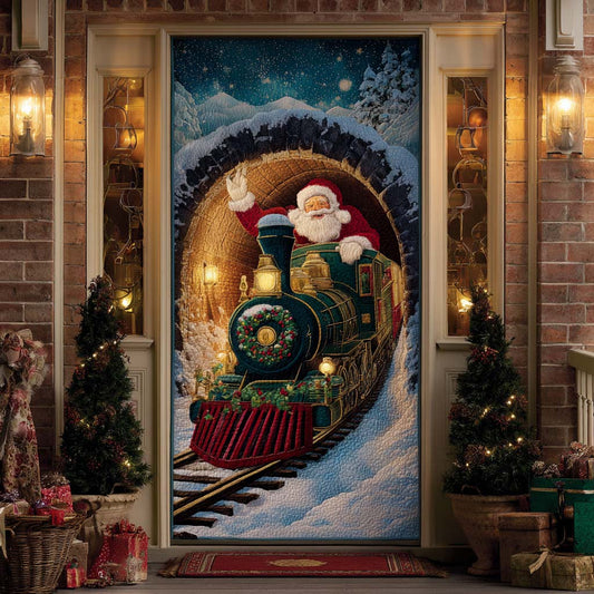 Cozy Christmas Train Quilted Door Cover NCU0XD1943