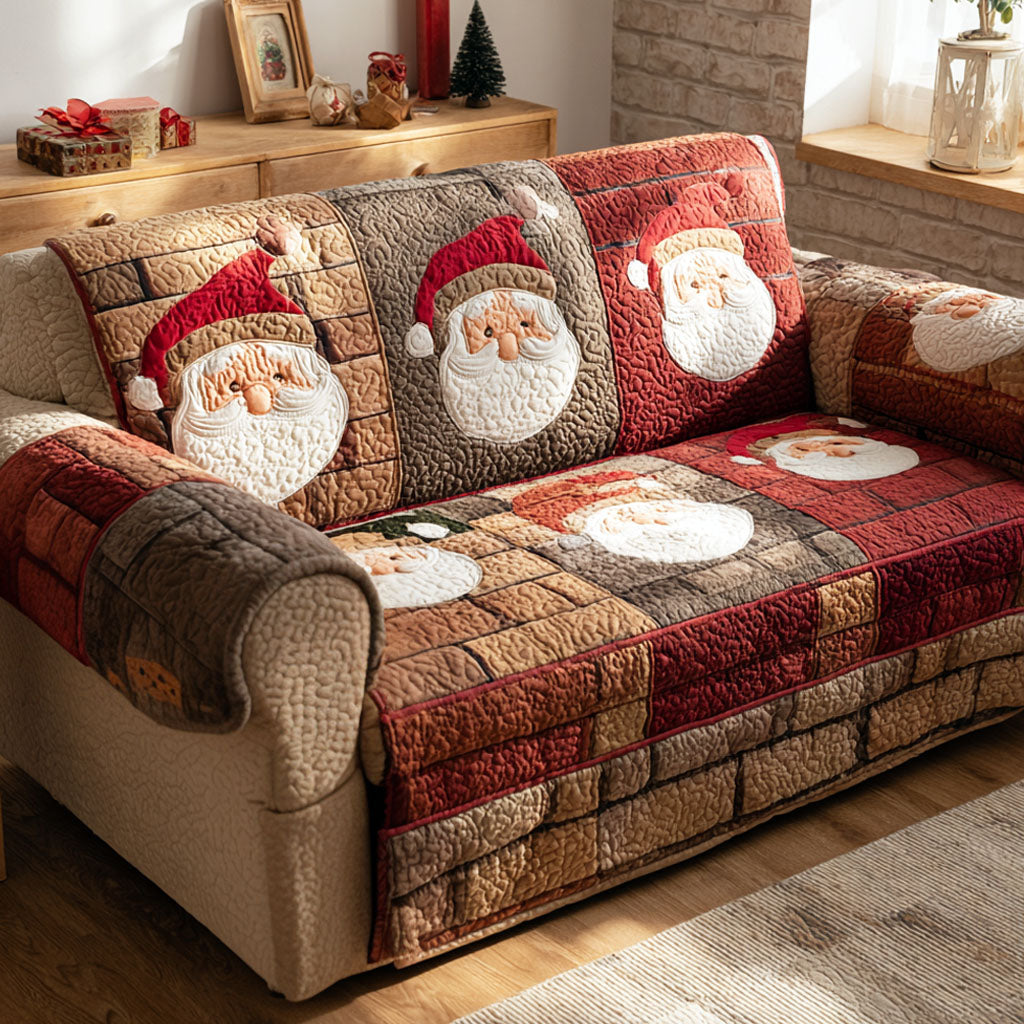 Cozy Claus Quilted Sofa Cover NCU0TV1127