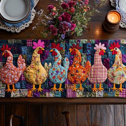 Cozy Cluckers Quilted Table Runner NCU0VH2818