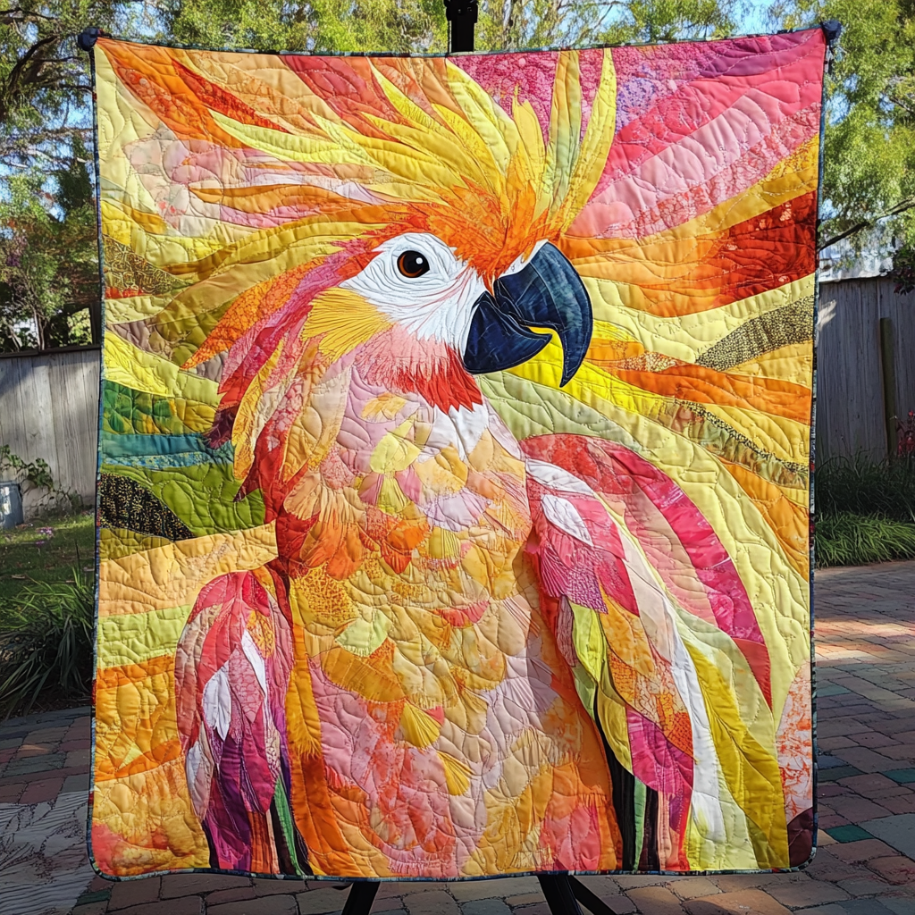 Cozy Cockatoo Quilted Blanket NCU0VH4273