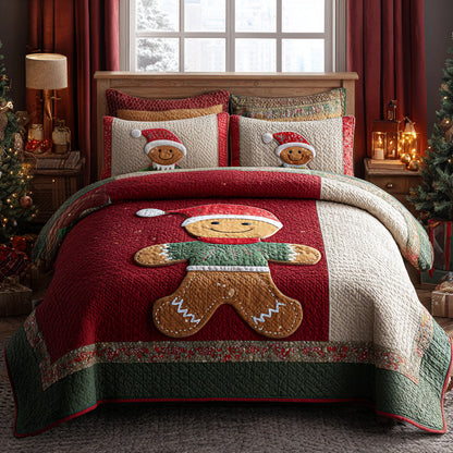 Cozy Cookie Lane 3-Piece Quilted Bedding Set NCU0DV7647