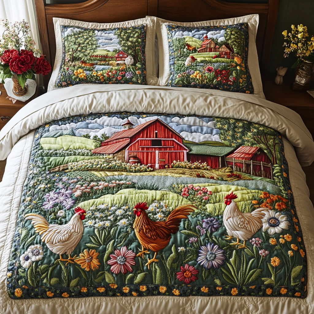 Cozy Coop 3-Piece Quilted Bedding Set NCU0VH3964