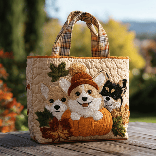 Cozy Corgi Quilted Tote Bag NCU0TH2767