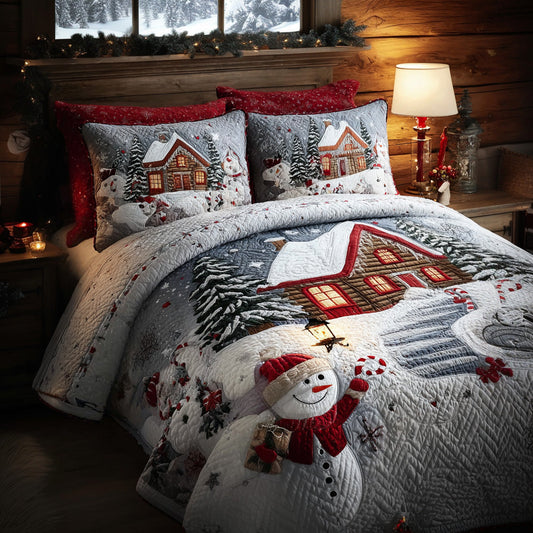Cozy Cottage 3-Piece Quilted Bedding Set NCU0VL2951