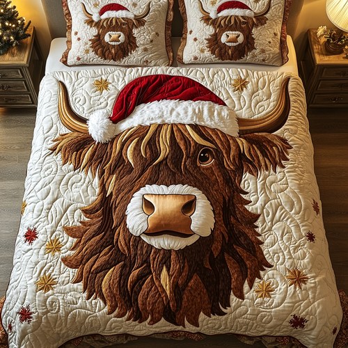 Cozy Cow 3-Piece Quilted Bedding Set NCU0VH1068