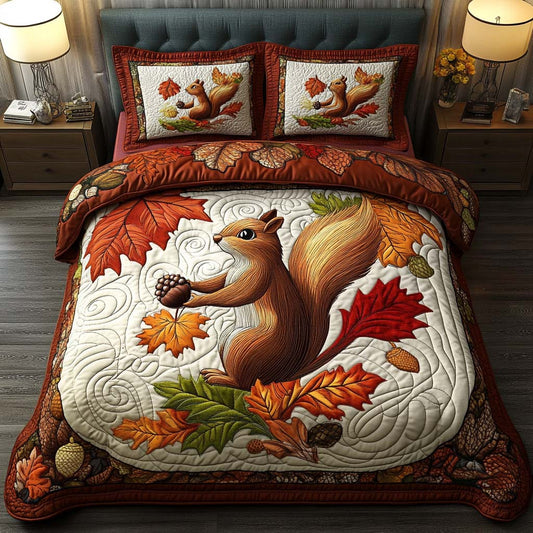 Cozy Critter Woods 3-Piece Quilted Bedding Set NCU0NT8718