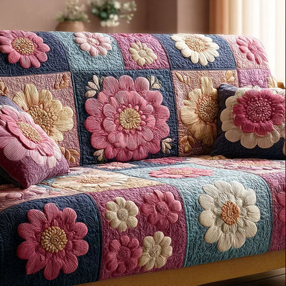 Cozy Daisy Quilted Sofa Cover NCU0TD2395