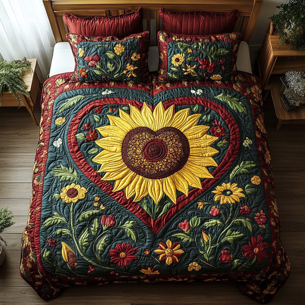 Cozy Devotion 3-Piece Quilted Bedding Set NCU0TD2059