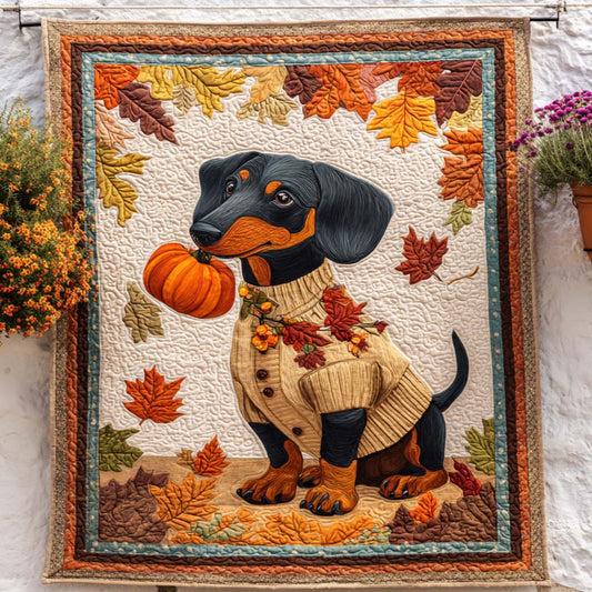 Cozy Doxie Dreams Quilted Blanket NCU0NT9177