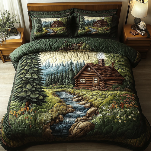 Cozy Dwelling 3-Piece Quilted Bedding Set NCU0DK7046