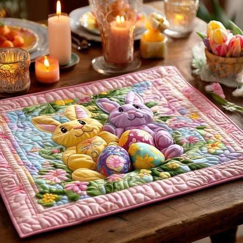 Cozy Easter Bunny Quilted Placemat NCU0TD2279