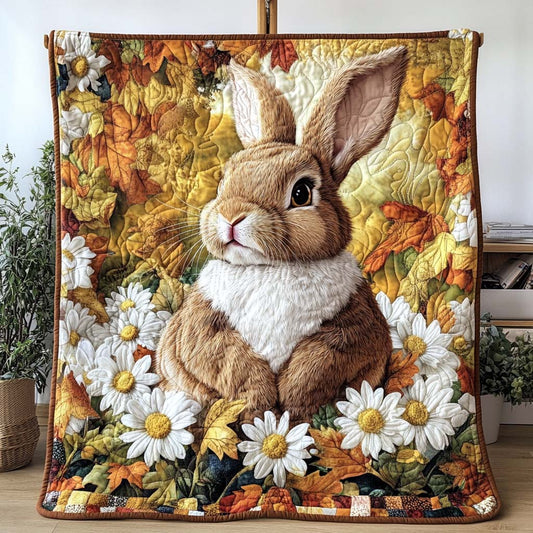 Cozy Fall Bunny Quilted Blanket NCU0NT9337