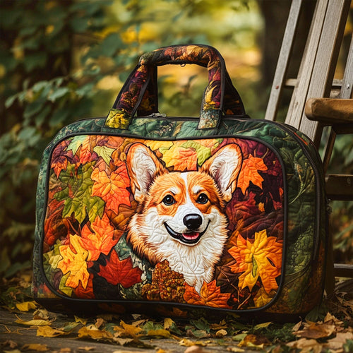 Cozy Fall Corgi Quilted Duffle Bag NCU0PT9355