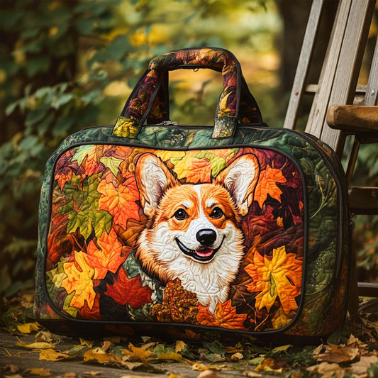 Cozy Fall Corgi Quilted Duffle Bag NCU0PT9355