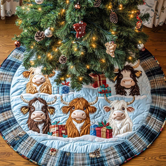 Cozy Farm Holiday Christmas Quilted Tree Skirt NCU0NT2420