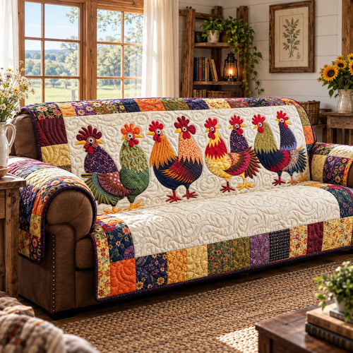 Cozy Farm Row Quilted Sofa Cover NCU0PT12272