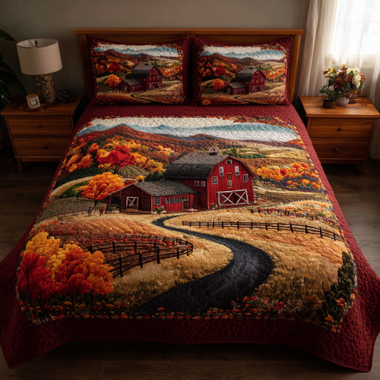 Cozy Fields 3-Piece Quilted Bedding Set NCU0DK8656