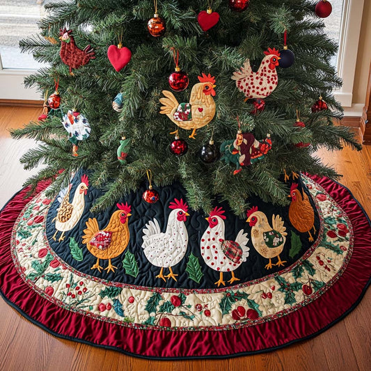 Cozy Flock Celebrations Christmas Quilted Tree Skirt NCU0NT1940