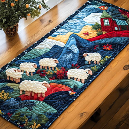 Cozy Flock Quilted Table Runner NCU0DK4333