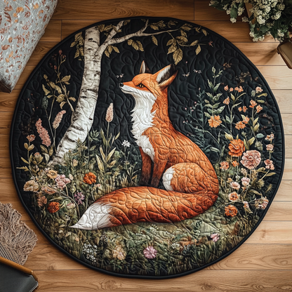 Cozy Fox Quilted Round Mat NCU0VH4879