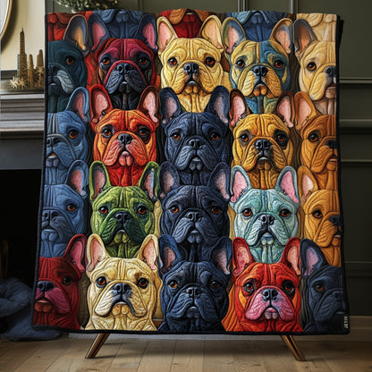 Cozy French Bulldog Haven Quilted Blanket NCU0PT2238