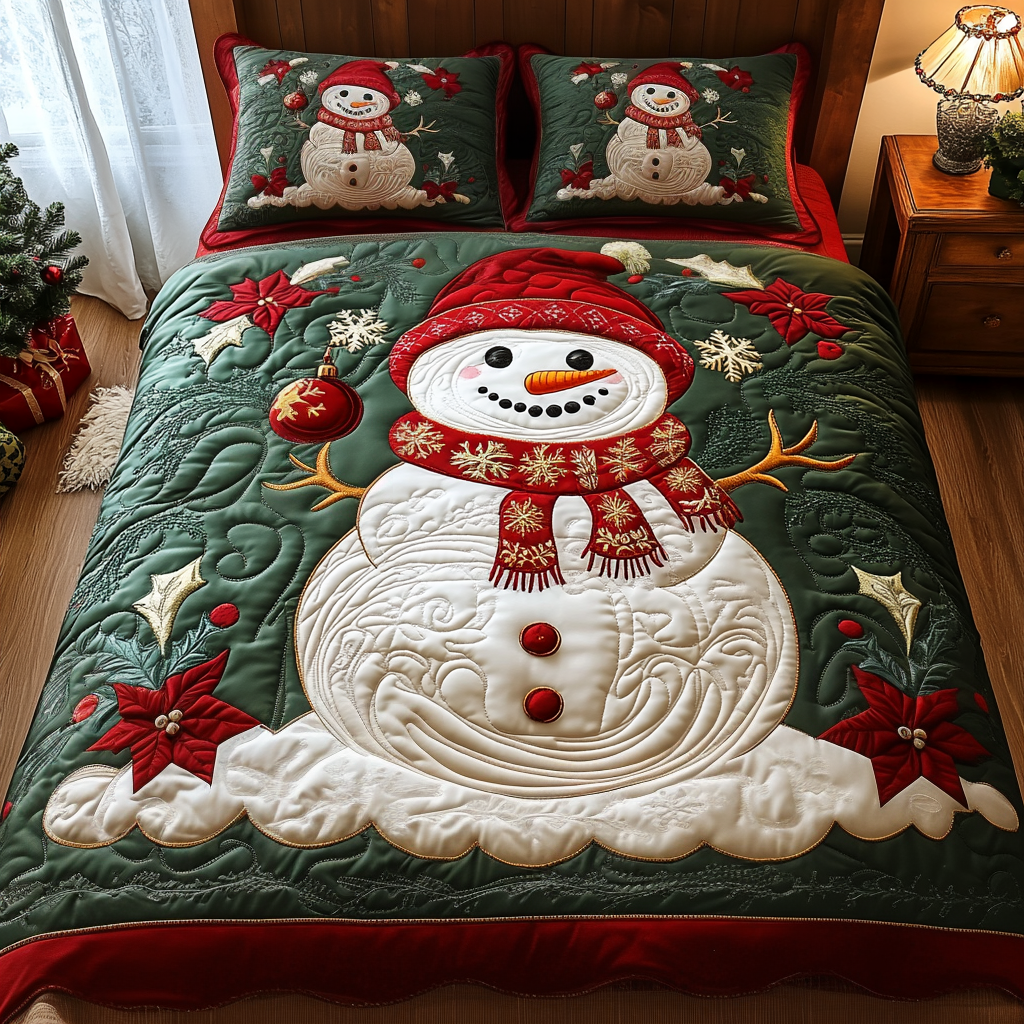 Cozy Frost 3-Piece Quilted Bedding Set NCU0DV1766