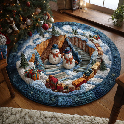 Cozy Frostland Quilted Round Mat NCU0PT10424