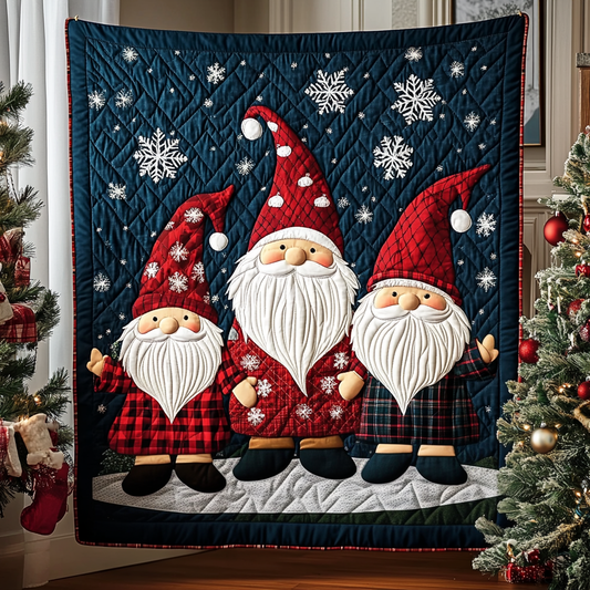 Cozy Gnome Charm Quilted Blanket NCU0VH261