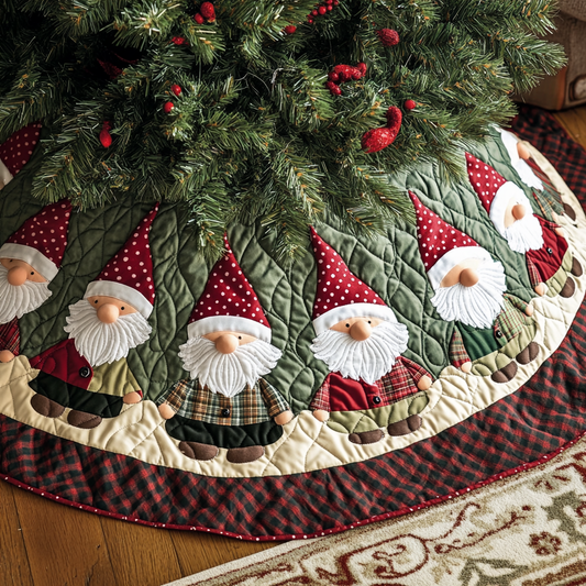 Cozy Gnome Christmas Quilted Tree Skirt NCU0DK10442