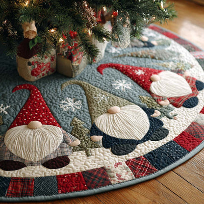Cozy Gnome Christmas Quilted Tree Skirt NCU0NT11080