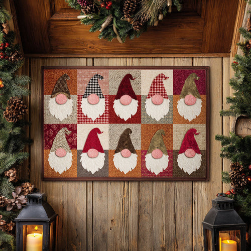Cozy Gnome Patch Doormat NCU0TV583