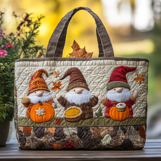 Cozy Gnome Quilted Tote Bag NCU0DK9475
