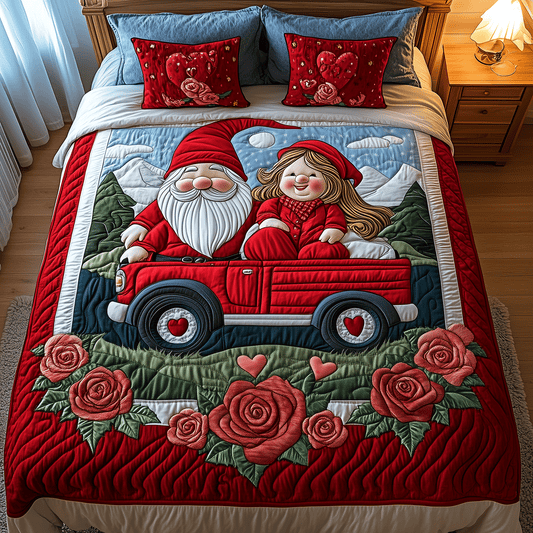 Cozy Gnome Road 3-Piece Quilted Bedding Set NCU0TH2554