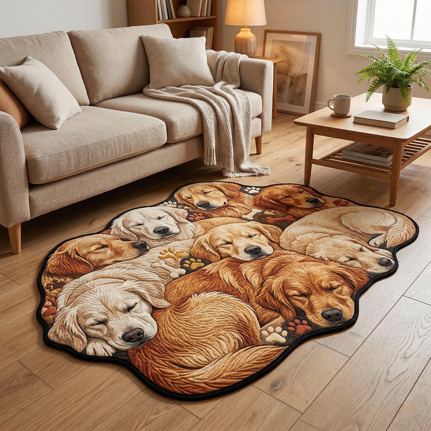 Cozy Golden Sleep Custom Shape Area Rug NCU0NT12622
