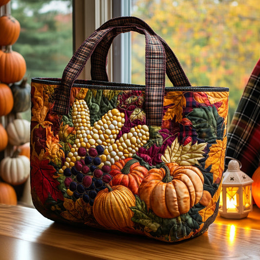 Cozy Harvest Quilted Tote Bag NCU0DV7057