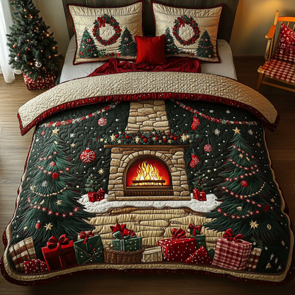 Cozy Hearth 3-Piece Quilted Bedding Set NCU0DK9839