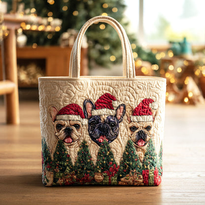 Cozy Holiday Pups Quilted Tote Bag NCU0TV1312