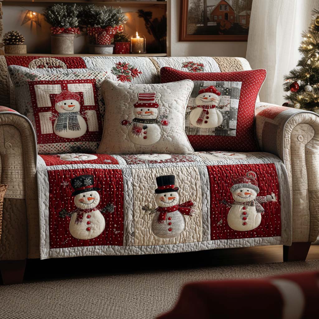 Cozy Holiday Quilted Sofa Cover NCU0NT11039