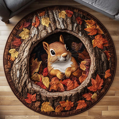 Cozy Hollow Quilted Round Mat NCU0NT9534