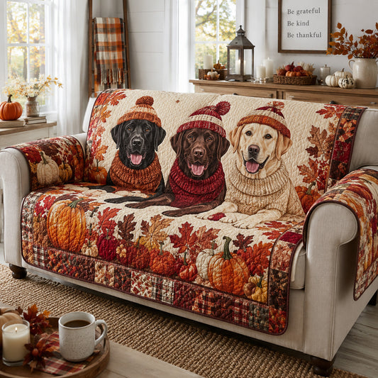 Cozy Labrador Retriever Quilted Sofa Cover NCU0HH2104